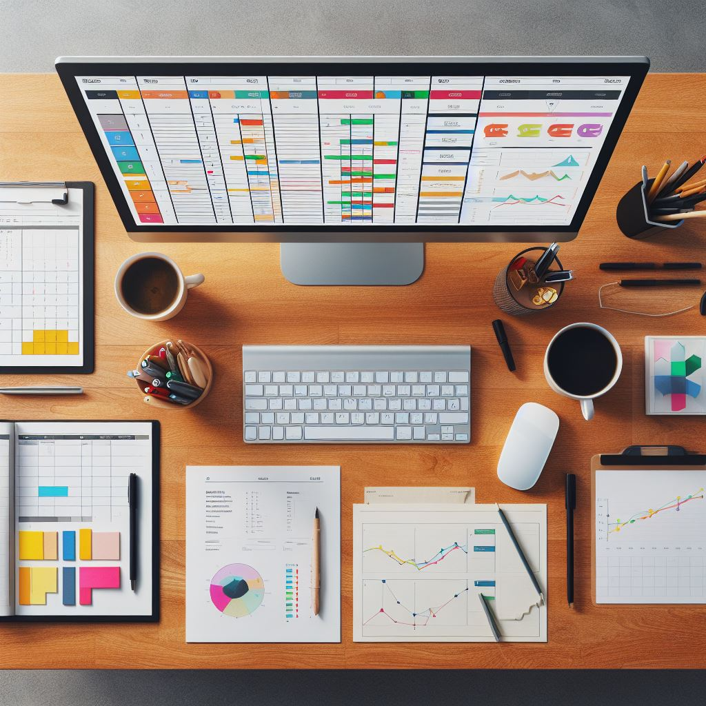 Mesa con material de trabajo